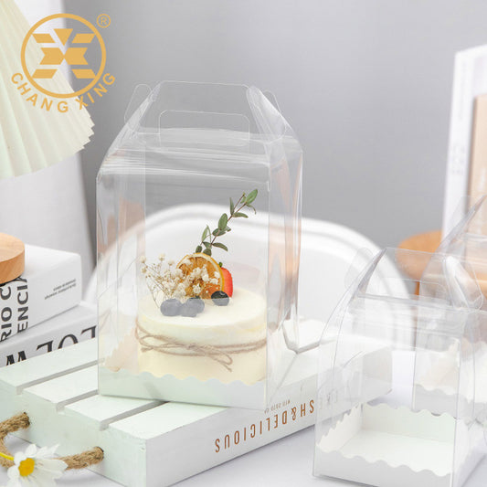 CAJA 19x19x20cm CON MANIJA + BASE INCLUIDA (ideal para pan dulce de 1kg) - COD 642319