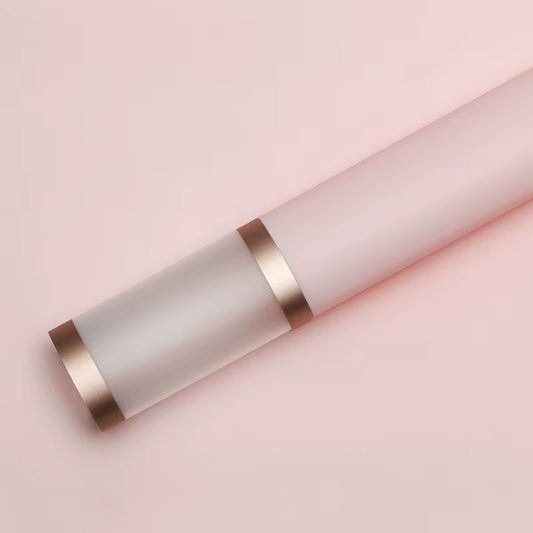 Papel Coreano con borde transparente y dorado Rosa Claro - 58x58cm - (Paq de 20 unidades)