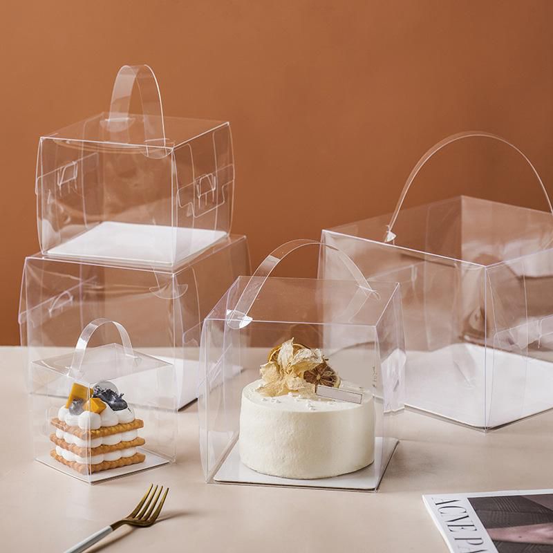 Caja 15x15x15cm transparente c/ Manija + Incluye base - COD 641929