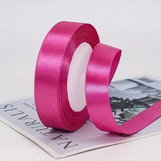 CINTA RASO 1.5CM X 20 METROS FUCSIA