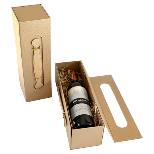 Caja Premium 33.5x10.5x10cm Maletin Dorado Despegable - COD 639805