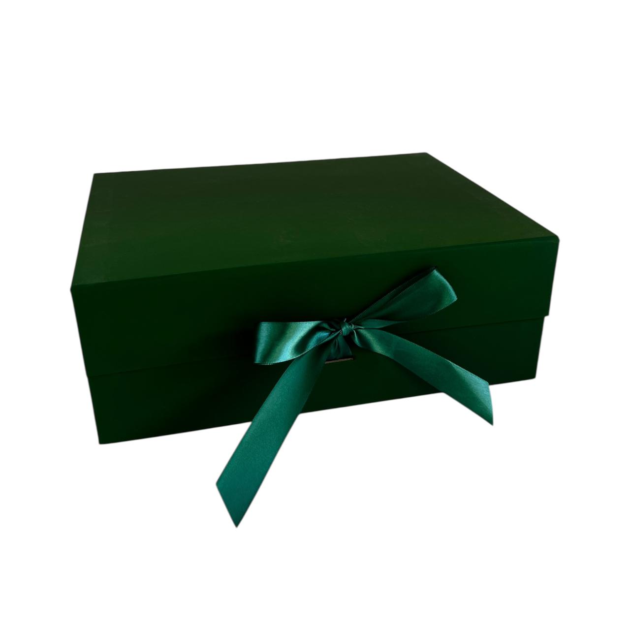 Caja Premium 33x25x12cm Verde Musgo Despegable - COD 639346