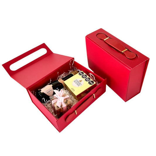Caja Premium 24x18x8cm Maletin Rojo - Despegable