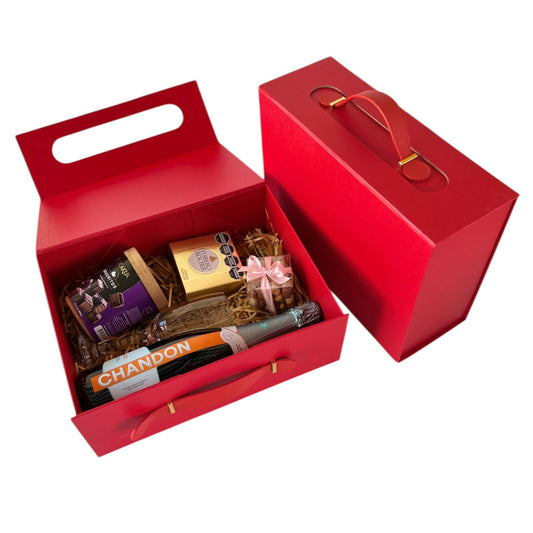 Caja Premium 33x25x12cm Maletin Rojo - Despegable