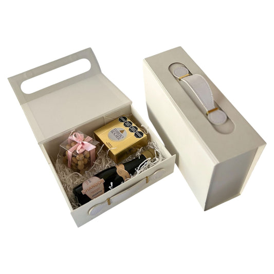 Caja Premium 28x20x9cm Maletin Blanco - Despegable