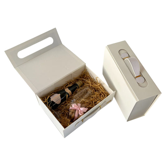 Caja Premium 24x18x8cm Maletin Blanco - Despegable
