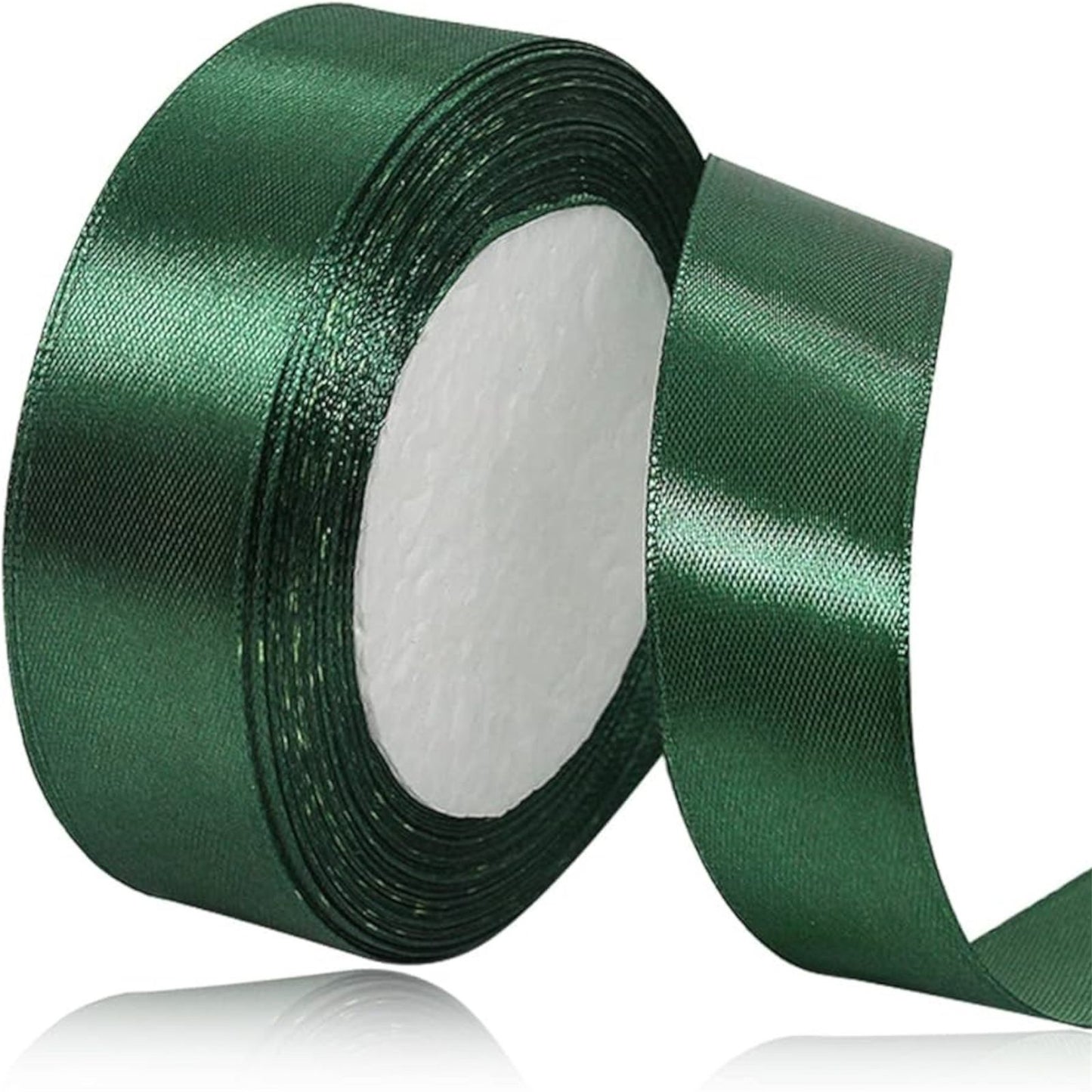 CINTA RASO 2.5CM X 20 METROS - VERDE OSCURO COD-026