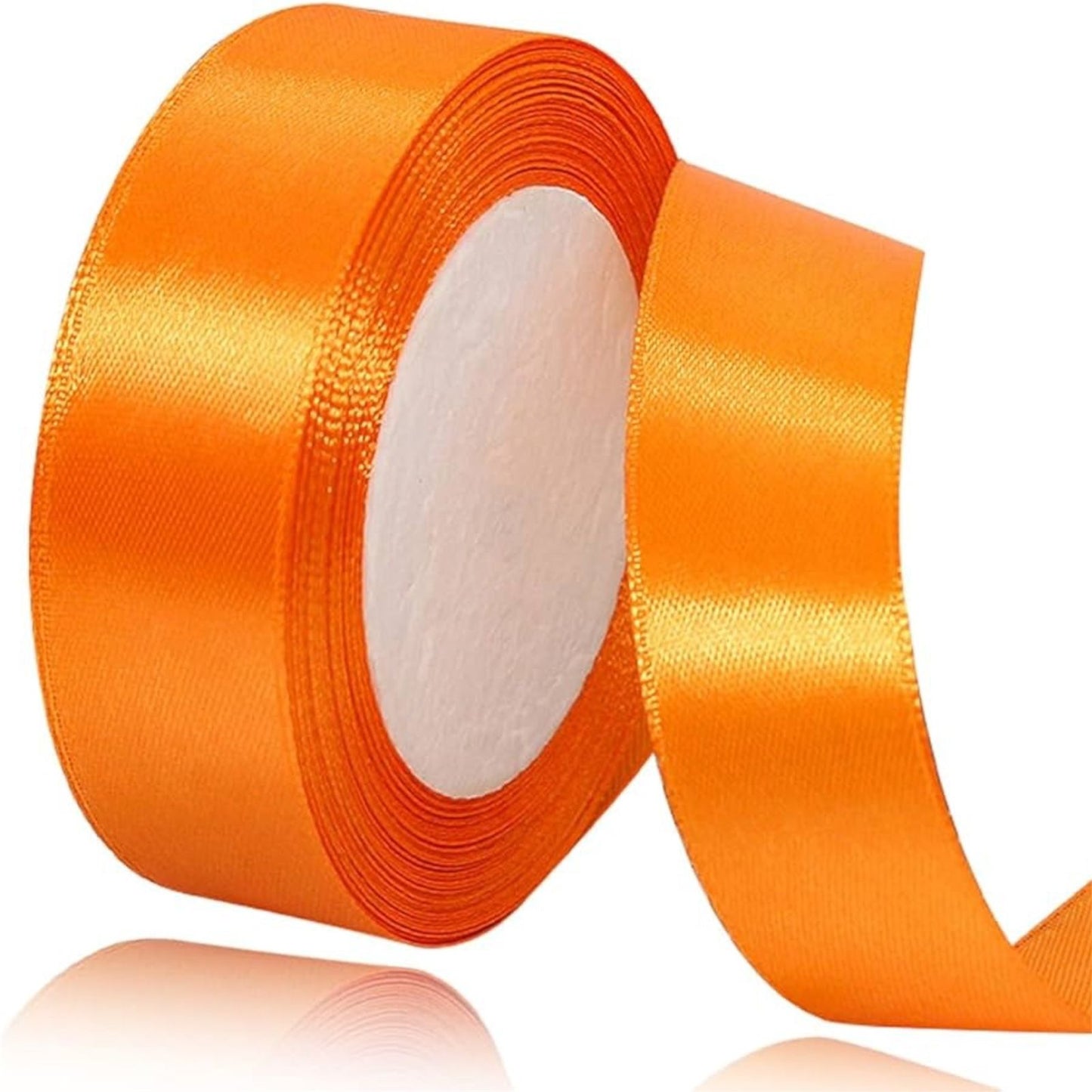 CINTA RASO 2.5CMX20METROS-NARANJA FUERTE COD-025