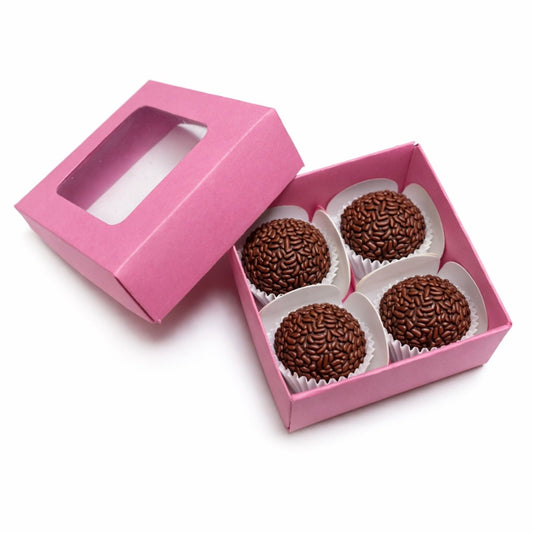 CAJA 7X7X4CM CON VISOR-BOM4V- ROSADO