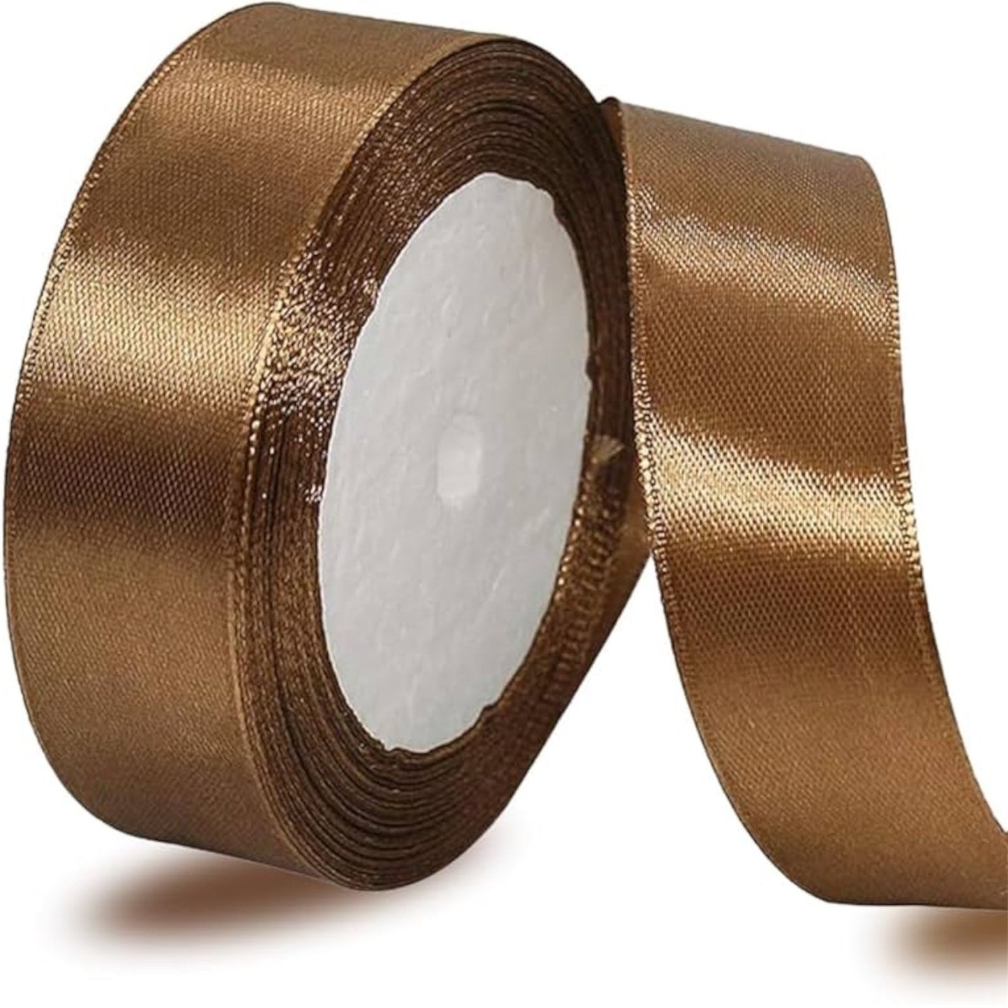 CINTA RASO 2.5CM X 20 METROS MARRON CLARO-COD-030