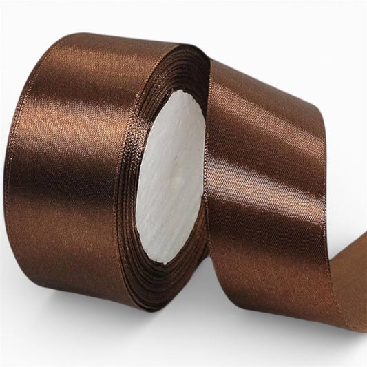 CINTA RASO 4CMX20METROS MARRON OSCURO-COD-8053