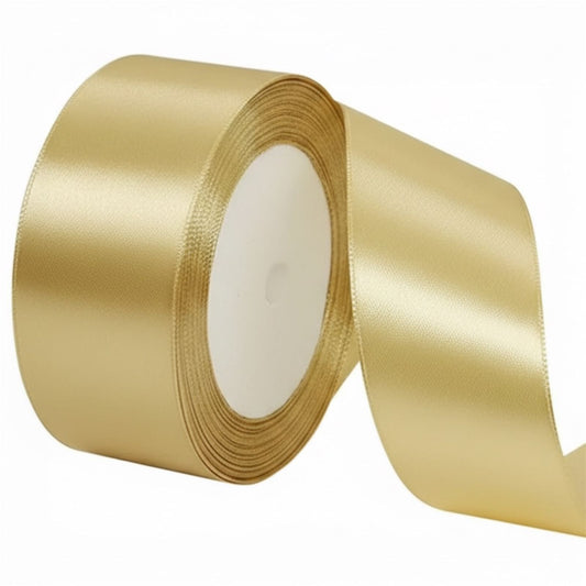 CINTA RASO 4CM X 20 METROS - DORADO CLARO-COD-8073