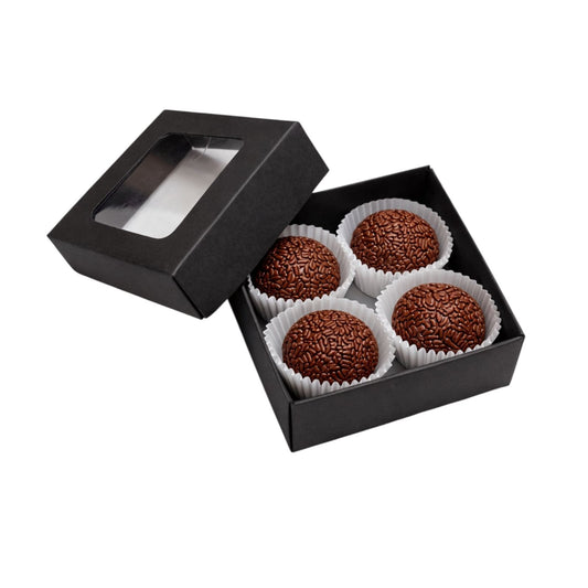 CAJA 7X7X4CM CON VISOR-BOM4V-NEGRO