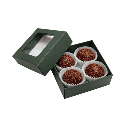 CAJA 7X7X4CM CON VISOR-BOM4V- VERDE OSCURO