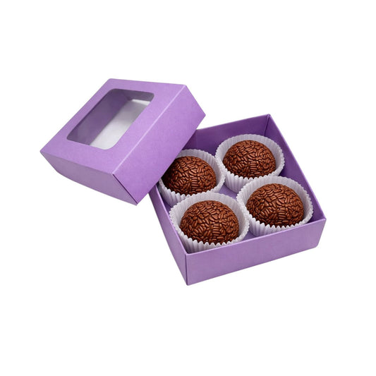 CAJA 7X7X4CM CON VISOR-BOM4V- LILA OSCURO