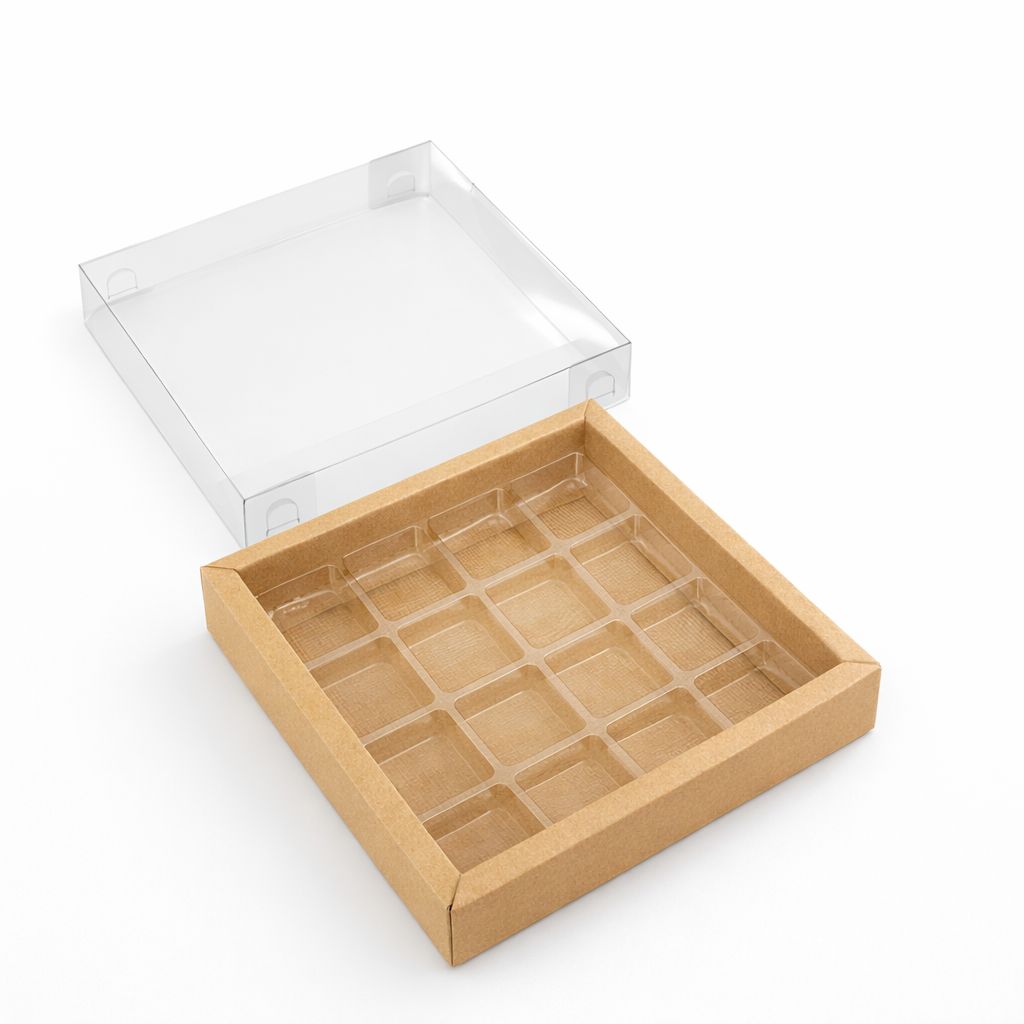 CAJA CON BORDE 16 CAV. KRAFT - (PAQUETE X 5 UND) COD 7211