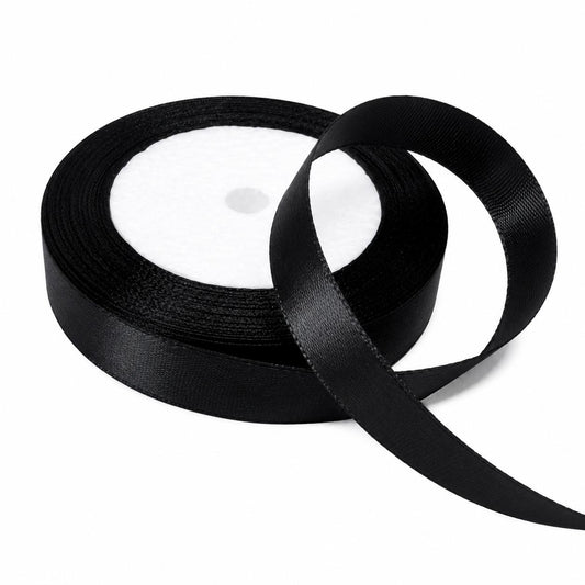 CINTA RASO 1.5CM X 20 METROS - negro COD-8102