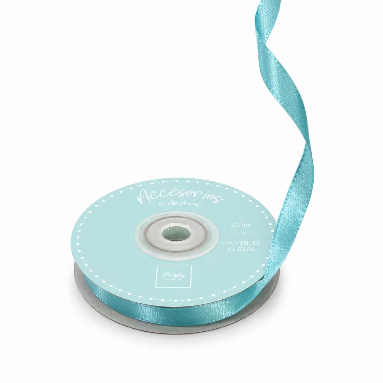 CINTA RASO 6mm X 20 METROS -celeste