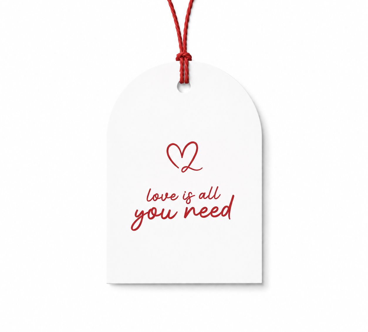Tags “Love You is all you need” bordo contiene 10 unidades