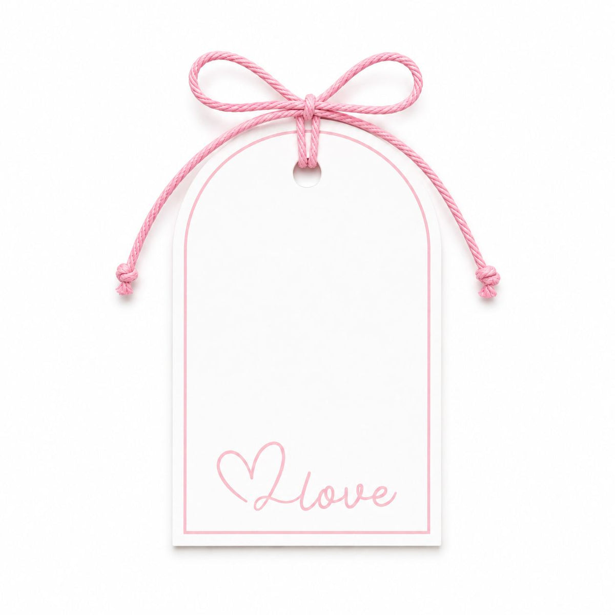 Tags “Love” rosado contiene 10 unidades