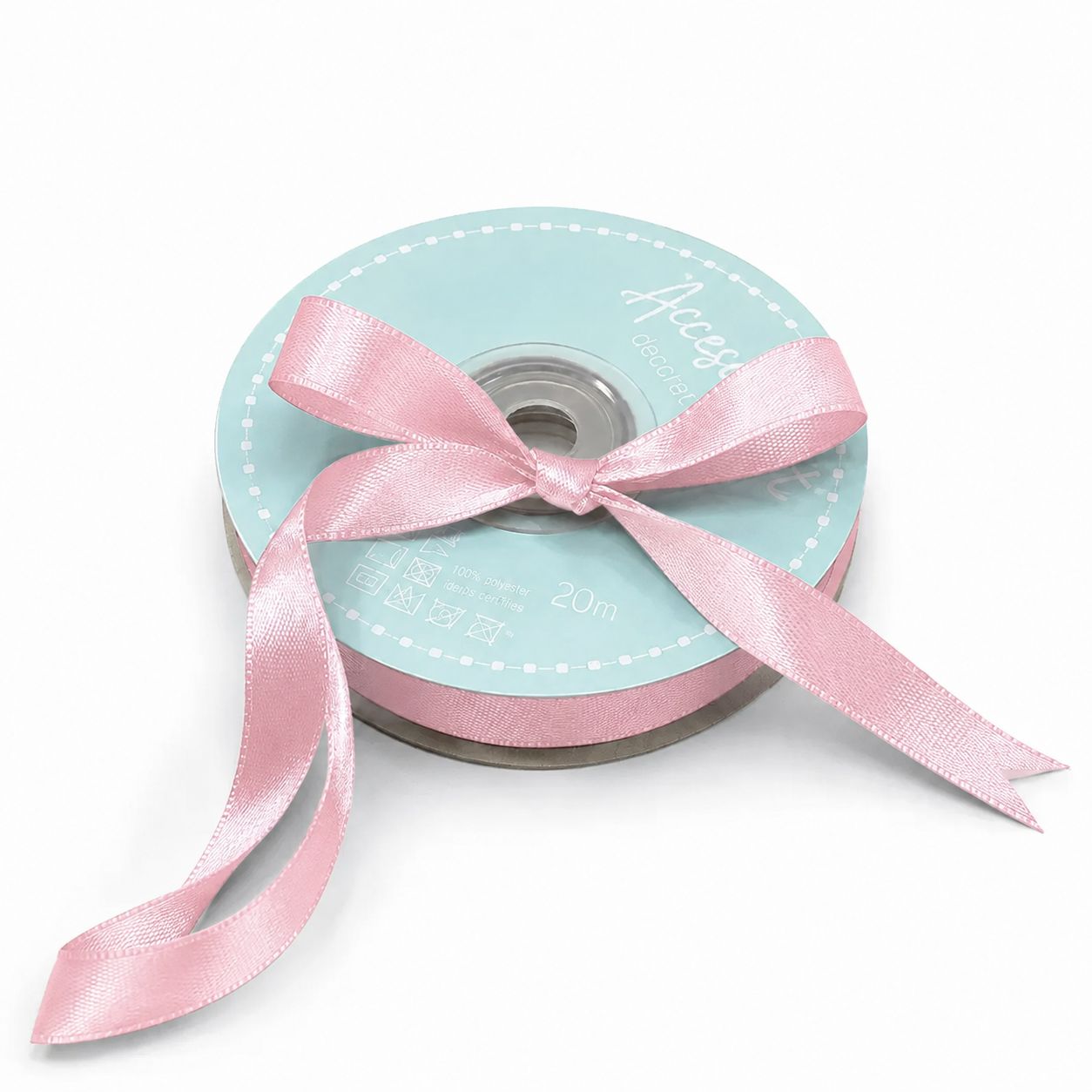 CINTA RASO 1CM X 20 METROS - ROSA P04