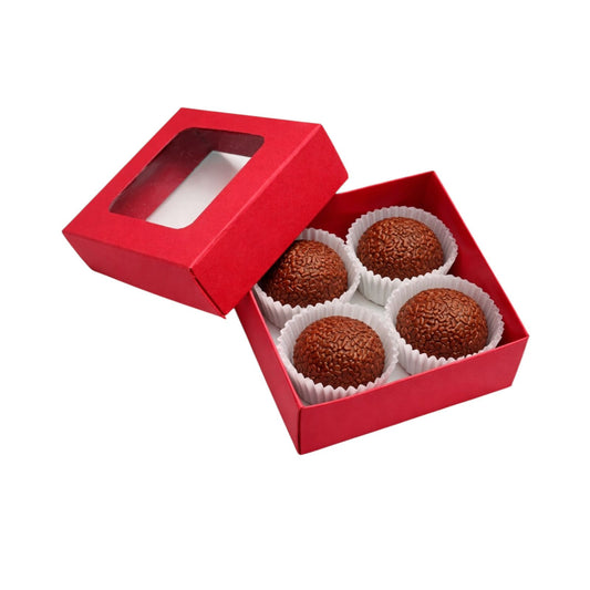 CAJA 7X7X4CM CON VISOR-BOM4V-ROJO