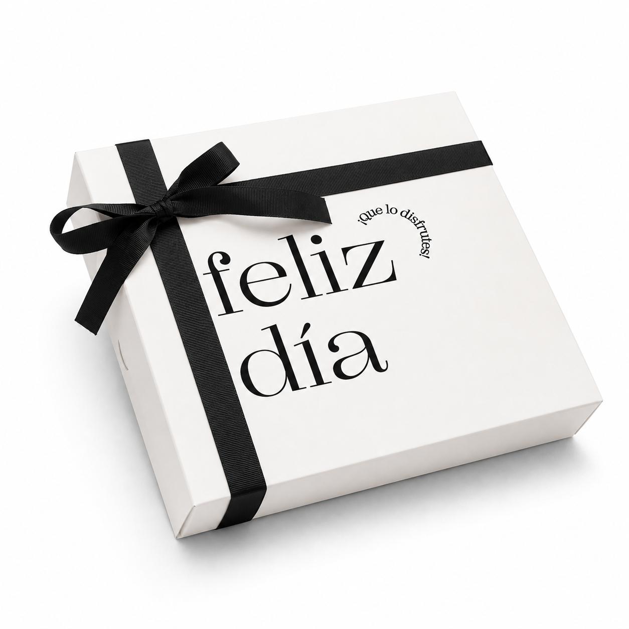 Caja 22x22x7cm Feliz día Blanco - 641889