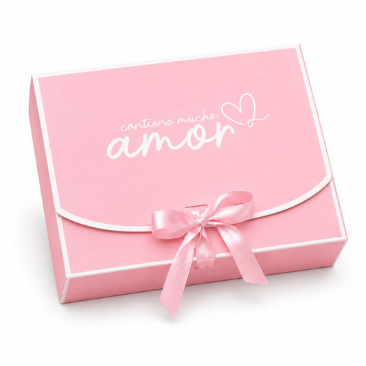 CAJA LAZO AMOR ROSA 23x17x7cm - 641884