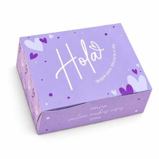 Caja 23x17x7cm - ¡Hola! - Lila -641727