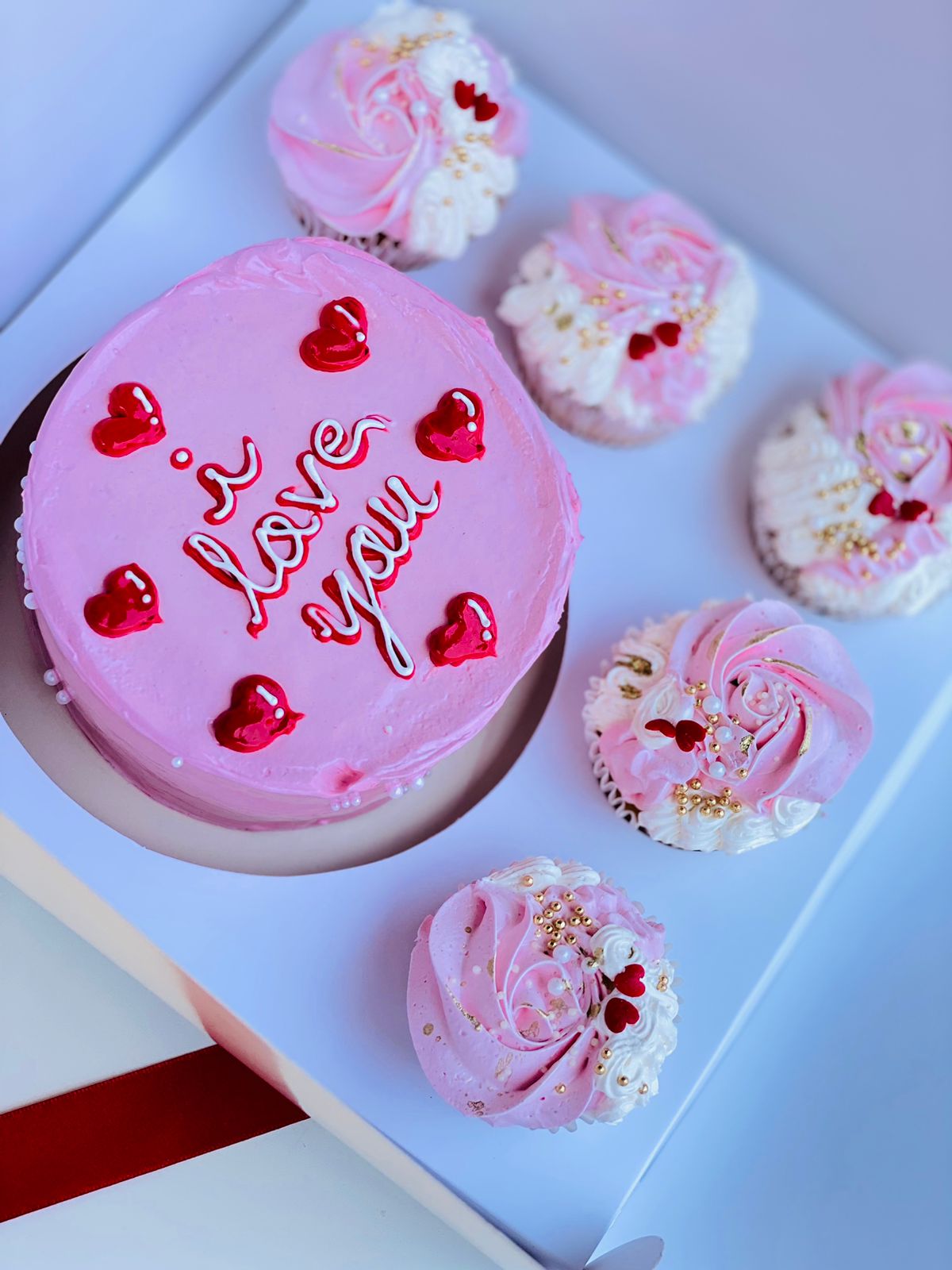 VIS15-D - Caja p/ Mini torta + 5 cupcakes - cod 641094