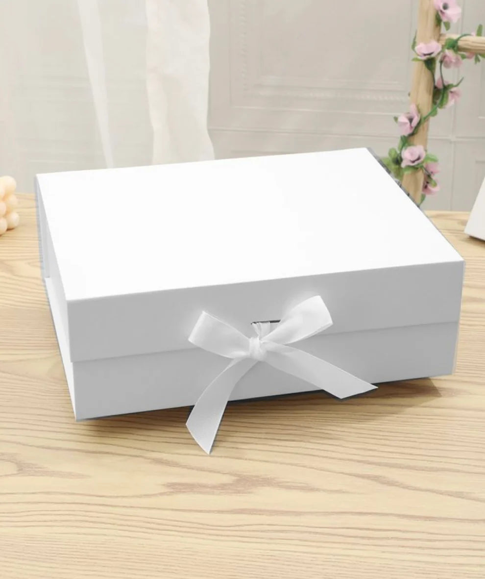Caja Premium 22.5x16x8.5cm Blanco Desplegable