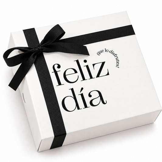 Caja 22x22x7cm Feliz día Blanco - 641889