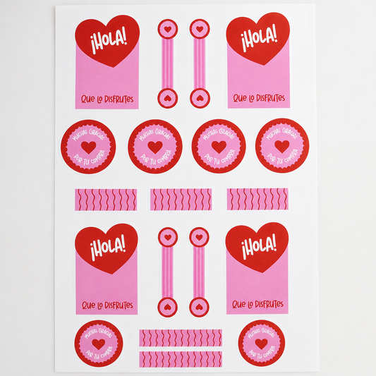 Stickers estándar A3 - diseño “Love”