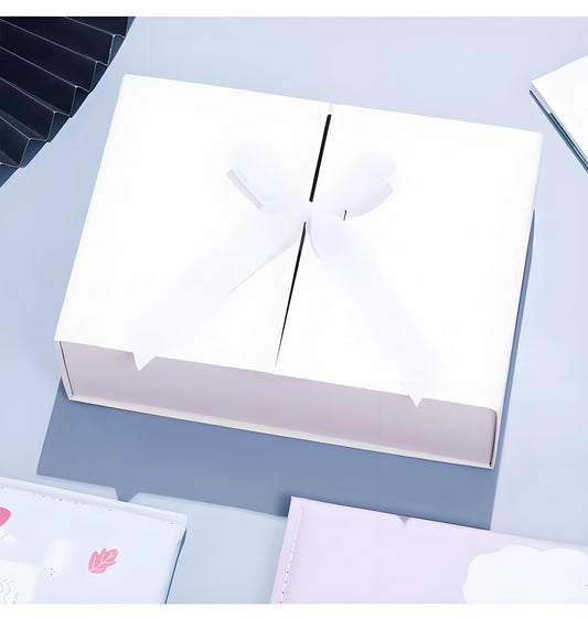 Caja Premium 26.5x19x8cm Blanco - Doble Abertura Desplegable