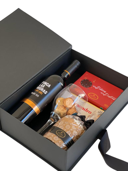 Caja Premium 34x24x10cm Tipo Libro Negro  - COD 639902