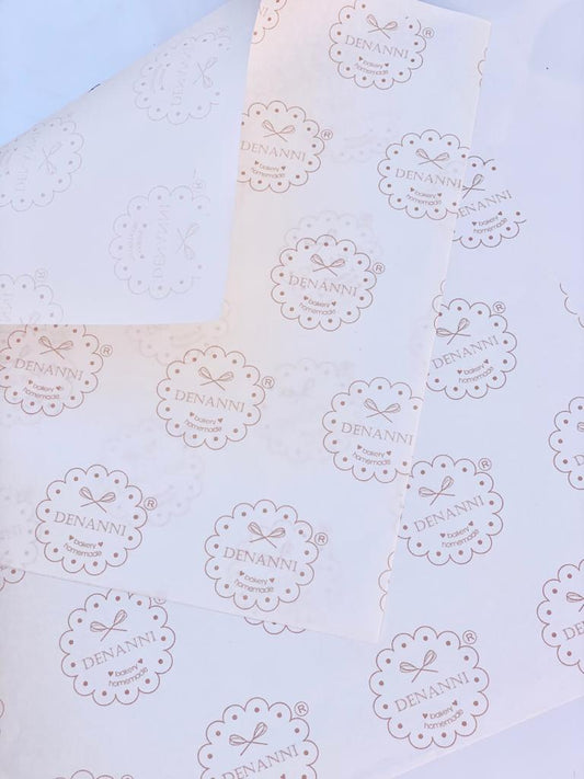 Papel Manteca con logo - 25x25cm