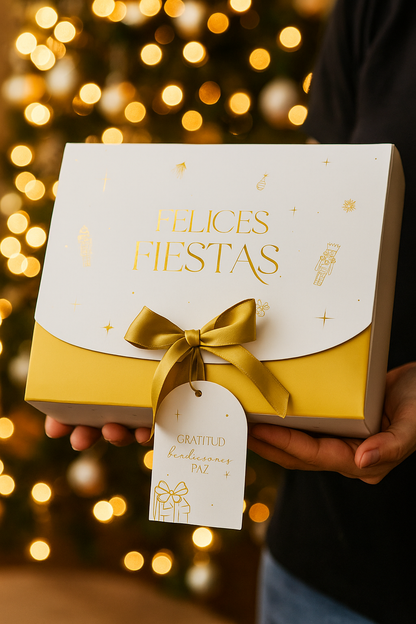 Caja Lazo 23x17x7cm Dorado - COD 642269