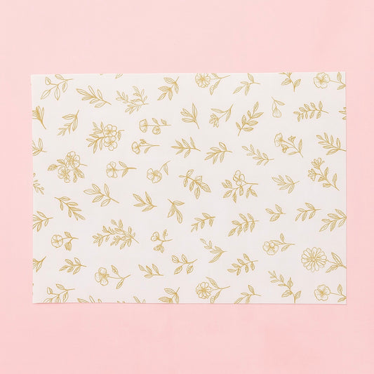 Papel Manteca Limones Dorado 27x40cm (contiene 25 hojas)  - COD 641308