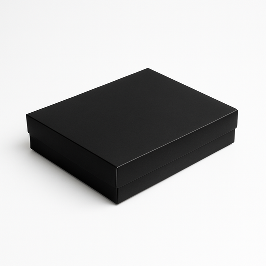 CAJA DOBLE PARED NEGRO MATE 26x22x4.5cm - COD 642393