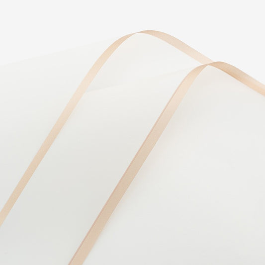 Papel Coreano Borde Dorado Blanco 58x58cm - (Paq de 20 und)