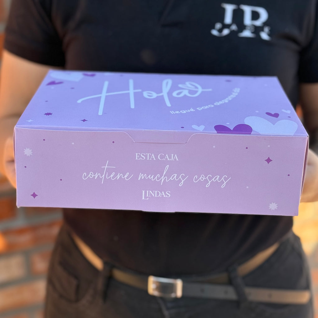 Caja 23x17x7cm - ¡Hola! Lila -641727