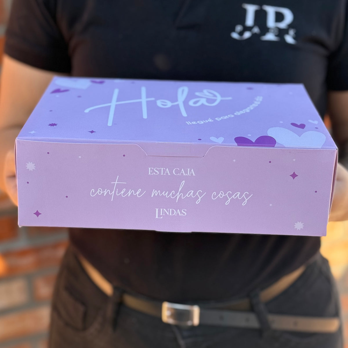 Caja 23x17x7cm - ¡Hola! Lila -641727