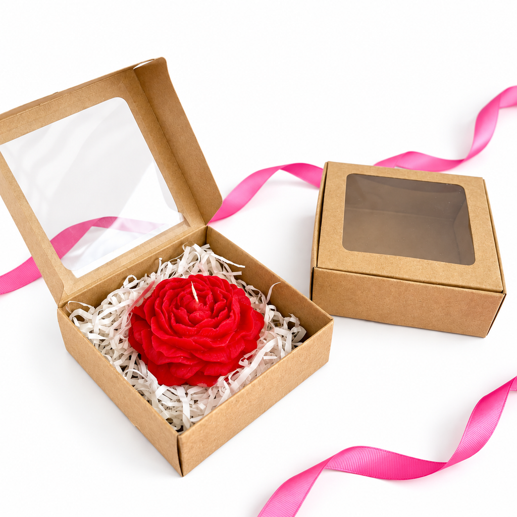 CAJA 11x11x4cm CON VISOR KRAFT - 641380