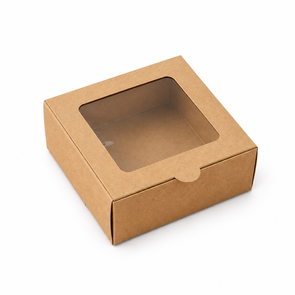 CAJA 11x11x4cm CON VISOR KRAFT - 641380