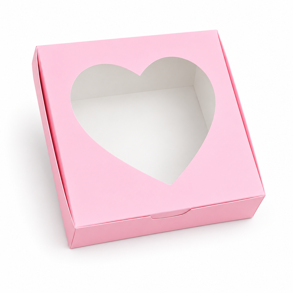 Caja 22x22x7cm ROSA CON VISOR - 641768