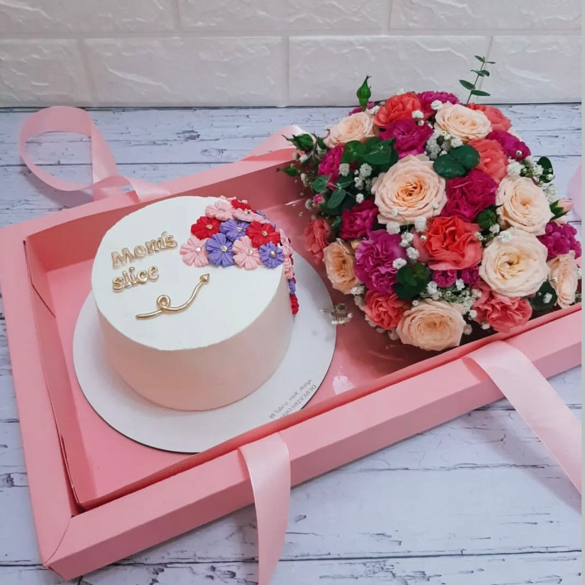 Caja 42x22x16.5cm Pink Box Bandeja c/ Moño