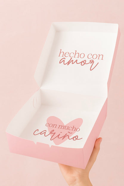 Caja 22x22x7cm - Feliz día Rosa