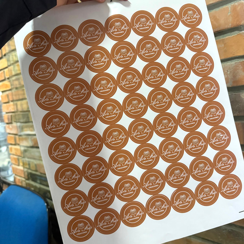 Stickers Personalizado Redondos - Plancha A3