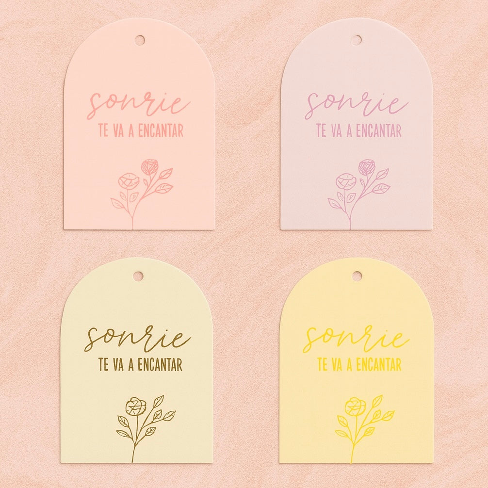 Tags “sonríe te va a encantar” - contiene 10 unidades