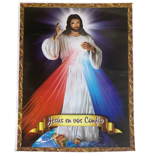 Jesús en Vos Confío (Lámina de Santos grande)